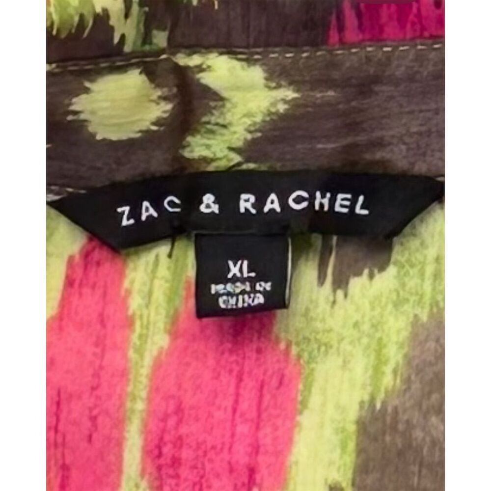 Zac & Rachel Women's XL Sleeveless Geometric Tunic Blouse Multicolor - Picture 2 of 6